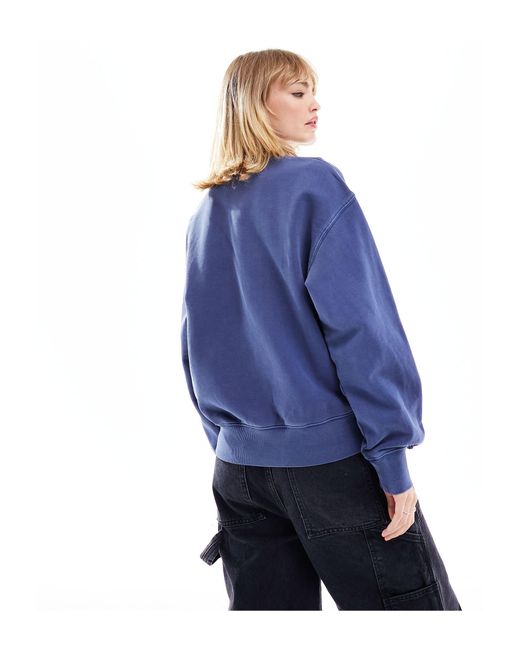 Carhartt Blue – nelson – gefärbtes sweatshirt