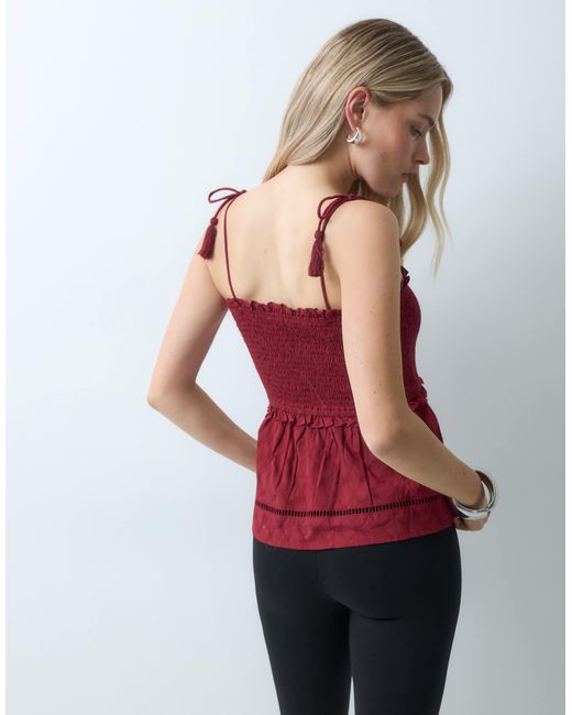 ONLY Red Smock Top