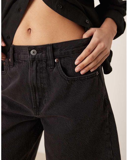 Abercrombie & Fitch Black Classic Mid Rise Bermuda Shorts