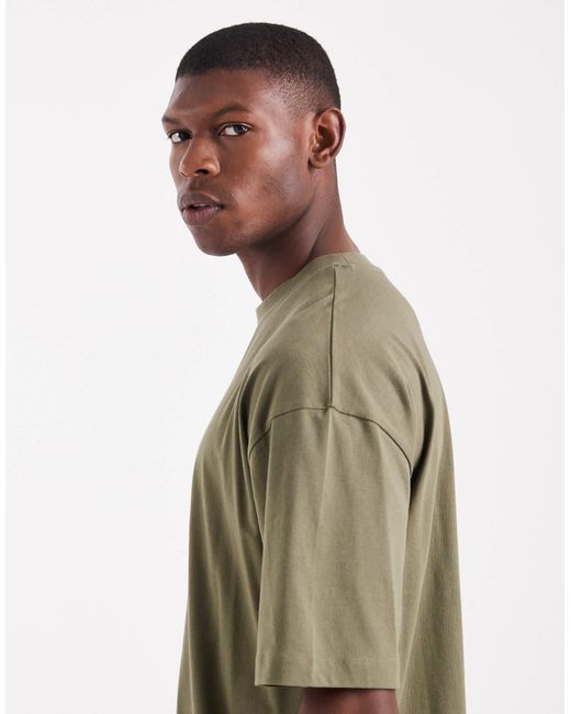 ASOS – basic-t-shirt in Green für Herren