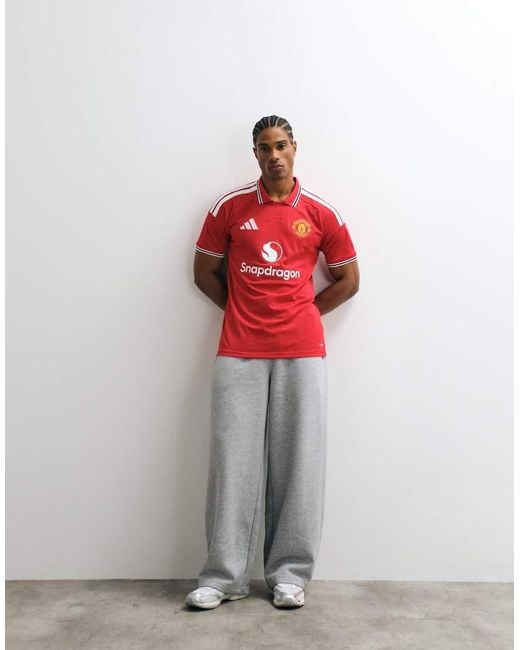 Adidas Originals Red Adidas Football Manchester United 26/27 Home Shirt for men