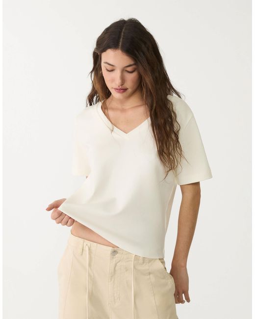 T-shirt épais - écru Stradivarius en coloris Natural