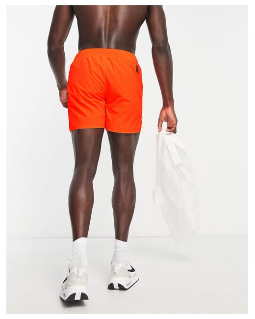 Nike Orange 5 Inch Swoosh Infill Shorts for men