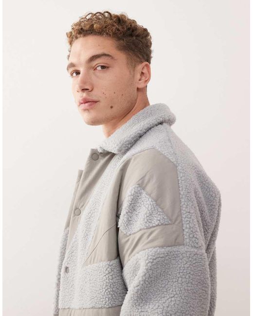 Umbro Gray Fleece Coach Jacket for men