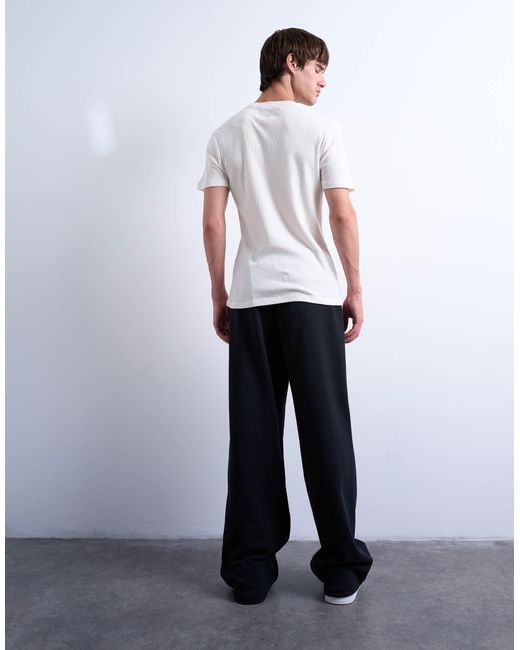 Topman White Heavyweight baggy Trackies for men