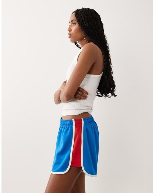 ASOS Multicolor Tricot Piping Detail Runner Short