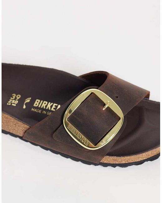 Birkenstock White Madrid Big Buckle Narrow Fit Sandals