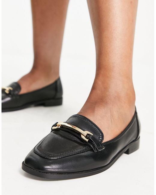 Asos Design Wide Fit Black – verity – flache loafer