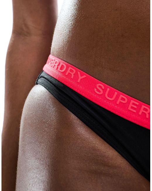Superdry Red – elastic – klassisches bikinihöschen