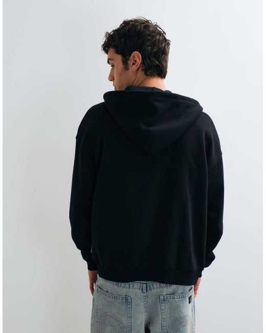 Only & Sons Blue Oversized Zip Through Hoodie for men