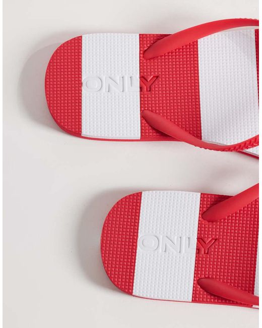 ONLY Red Flip Flops