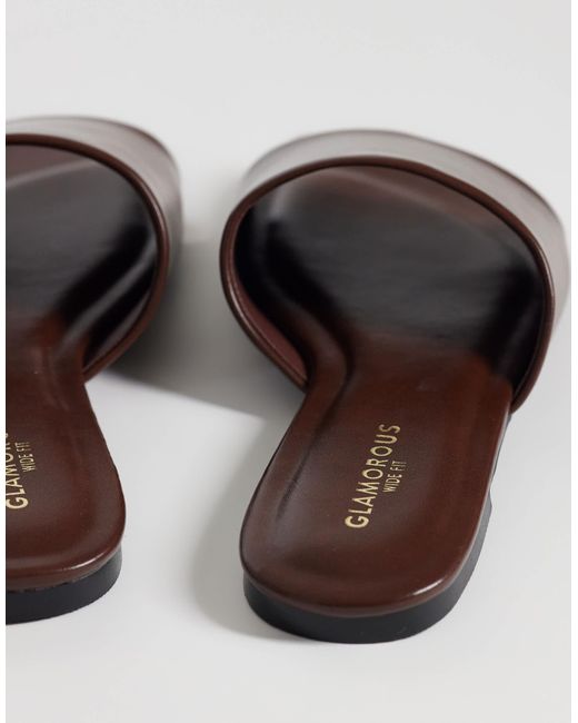 Glamorous Brown Slip-on Sandals
