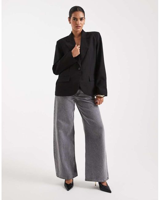 ASOS Black Tailored Unlined Relaxed Blazer