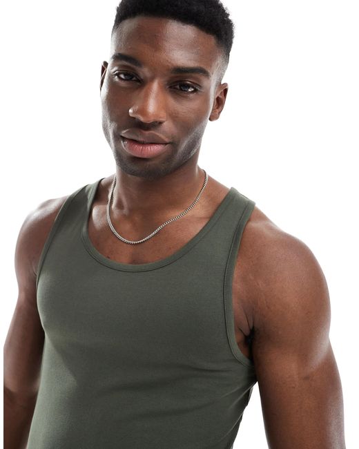 ASOS Brown Muscle Fit Vest for men