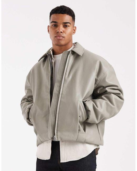 ASOS Gray Bomber Jacket for men
