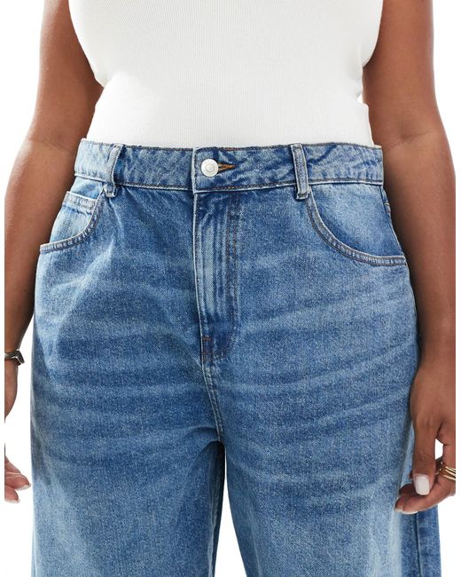 ASOS Blue Asos design curve – knöchellange jeans