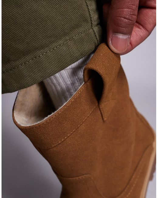 ASOS Green Pull On Worker Boots for men