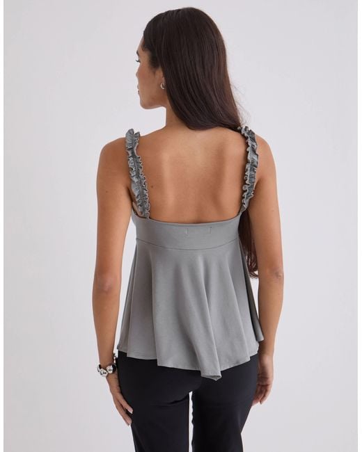 Motel Gray Sable Floaty Top