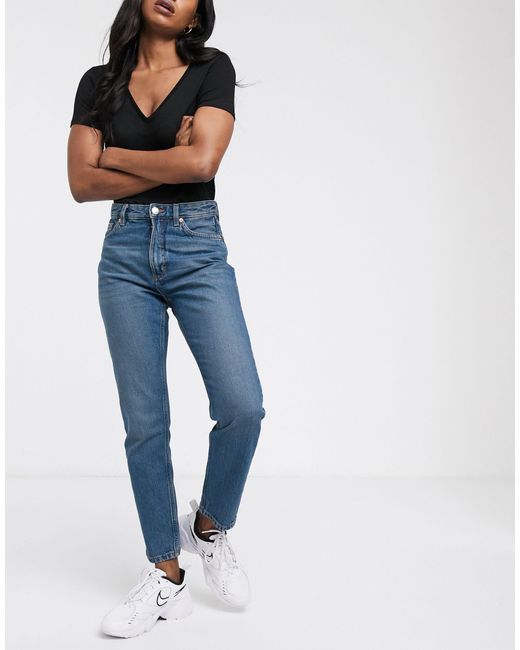 Monki Denim Kimomo Cotton High Waist 
