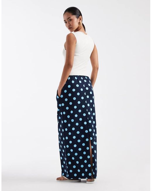 Threadbare Blue Jersey Maxi Skirt