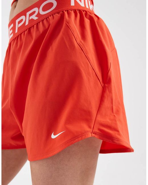 Nike Red Pro Dri-Fit 2-In-1 Shorts