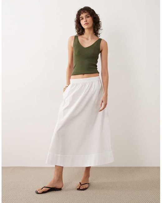 Jdy Natural Poplin Midaxi Skirt