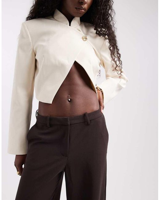 Vero Moda Brown Wide Leg Tailored Trouser