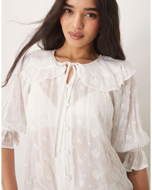 Nobody's Child White – aliya – boho-bluse