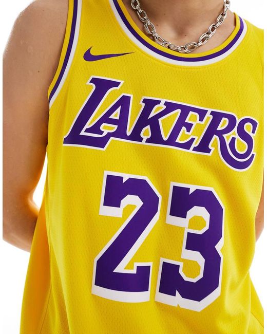 Nike Basketball Blue Nba La Lakers Lebron James Jersey Vest