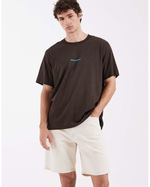 SELECTED White baggy Denim Shorts for men