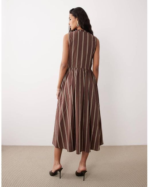 Nobody's Child Brown Starlight Sleeveless Midi Dress