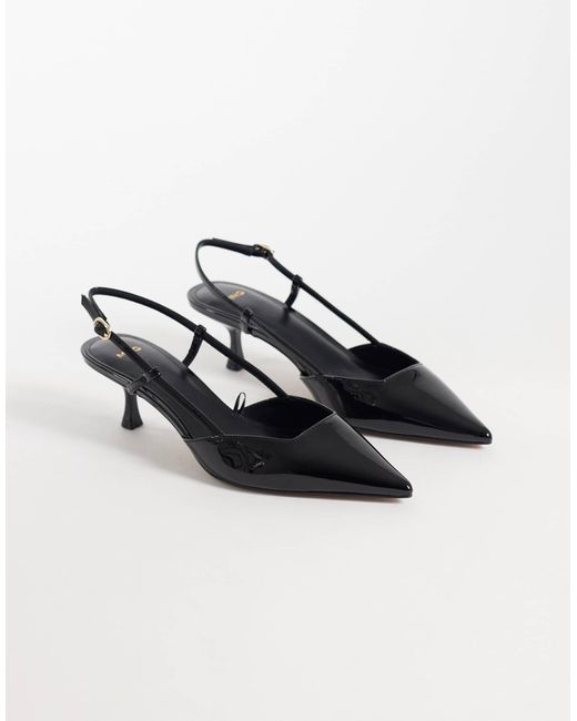 Mango Black Slingback-pumps mit absatz