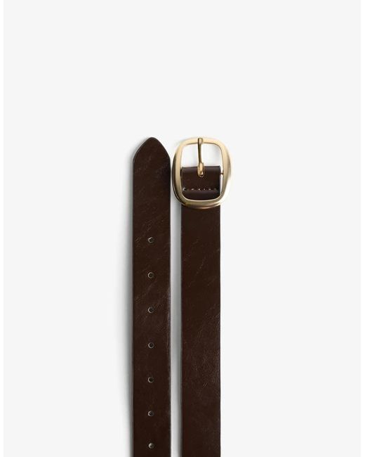 Bershka White Thin Faux Leather Belt