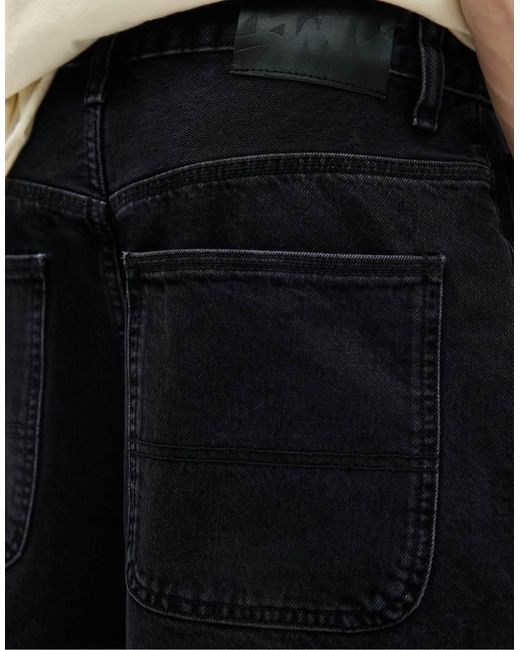 Pantaloncini Di Jeans Neri di Pull&Bear in Blue da Uomo