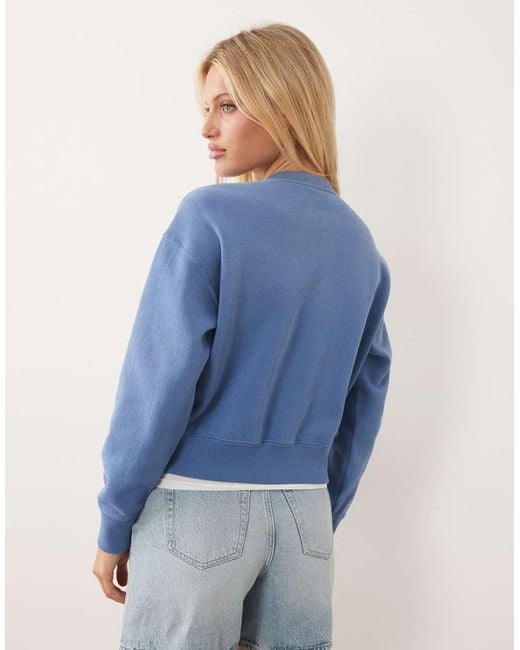 Polo Ralph Lauren Blue Rl Button Up Sweatshirt