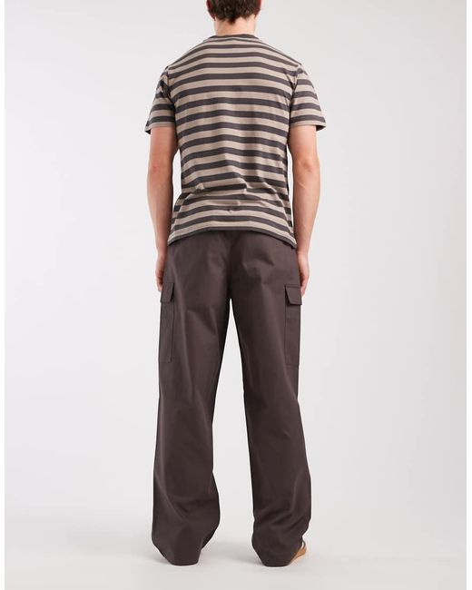 ASOS Brown Baggy Cargo Trousers for men