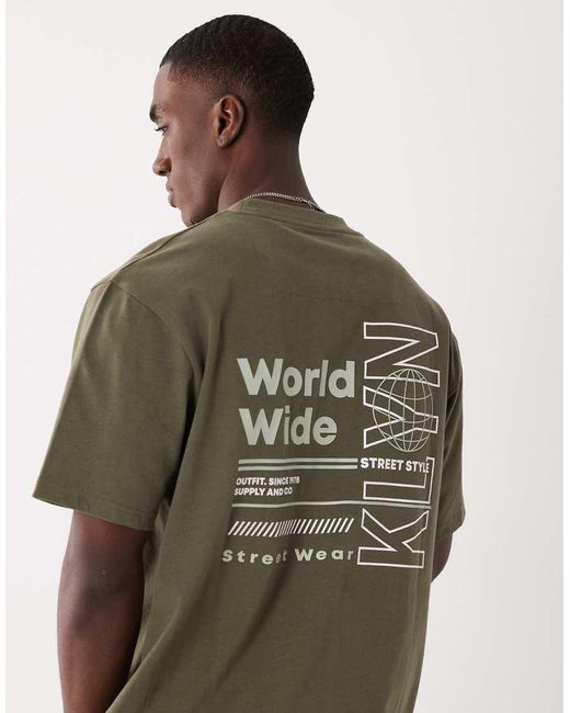 Threadbare Natural Back Print T-shirt for men