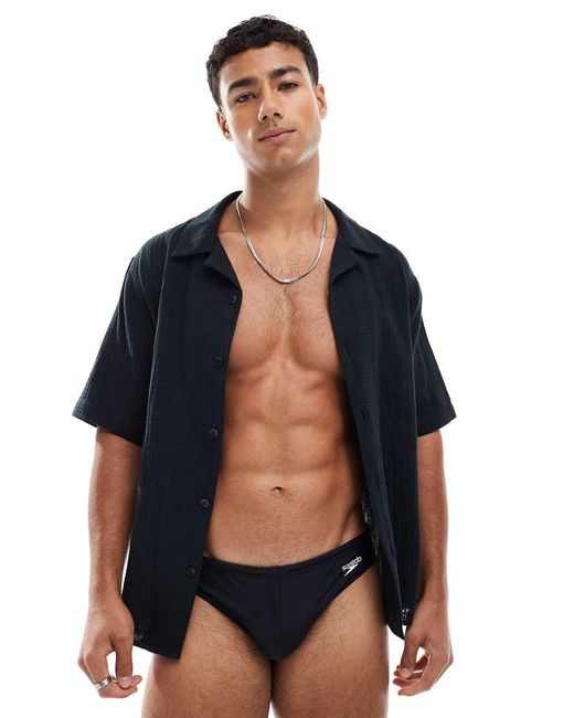 Speedo Black Swim Bottoms Solar 5Cm Swim Brief for men