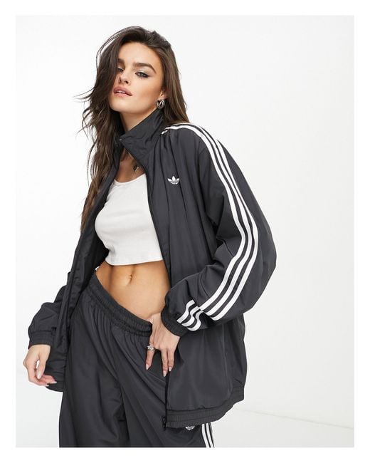 'gothcore' - veste oversize à 3 bandes - noir Adidas Originals en coloris Gray