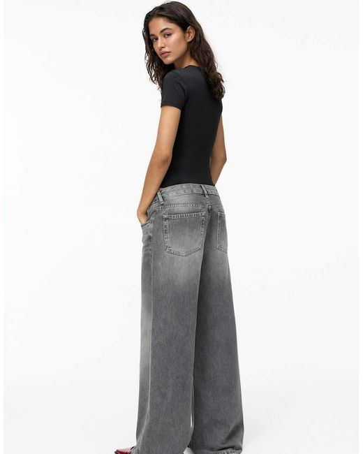 Pull&Bear Kanten Body Van Polyamide in het Blue