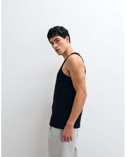ASOS Black Essentials Regular Fit Tank for men