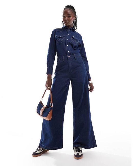 Wrangler Blue Denim Jumpsuit