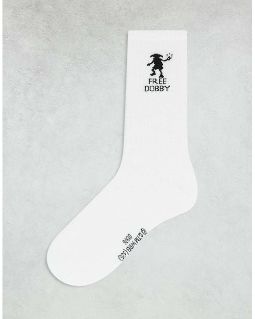 ASOS White Harry Potter Dobby Sock for men