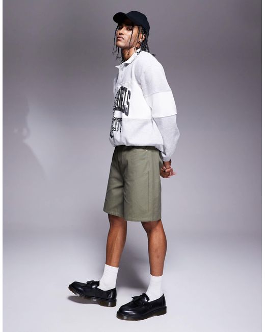 ASOS Gray Mid Length Jort for men