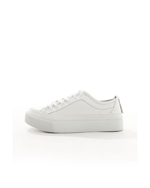 AllSaints White Milla Leather Chunky Sole Trainers