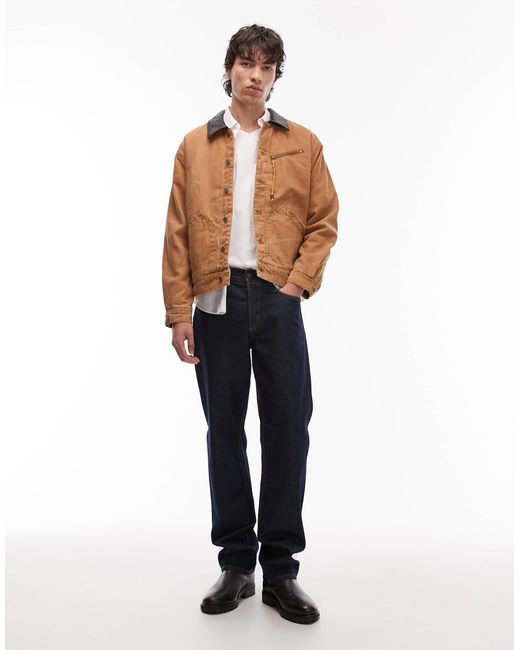 Dickies – apac – wattierte jacke aus leinen in Blue für Herren