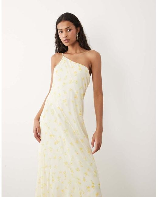 Vila Natural One Shoulder Maxi Dress