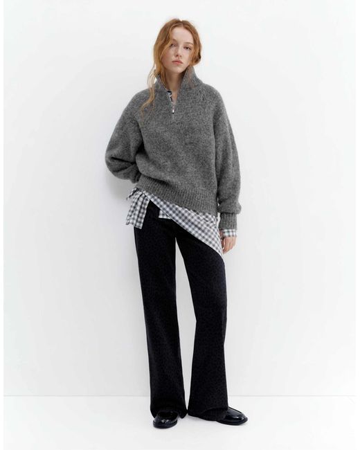 Pull&Bear Gray – strickjacke
