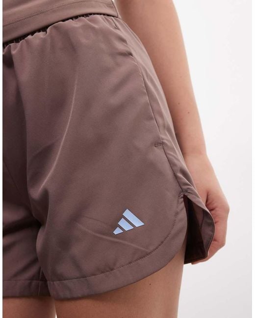 Adidas Originals Brown Three Stripes Studios Woven Shorts