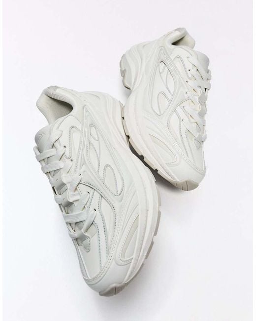 Bershka White Chunky Sole Trainers for men